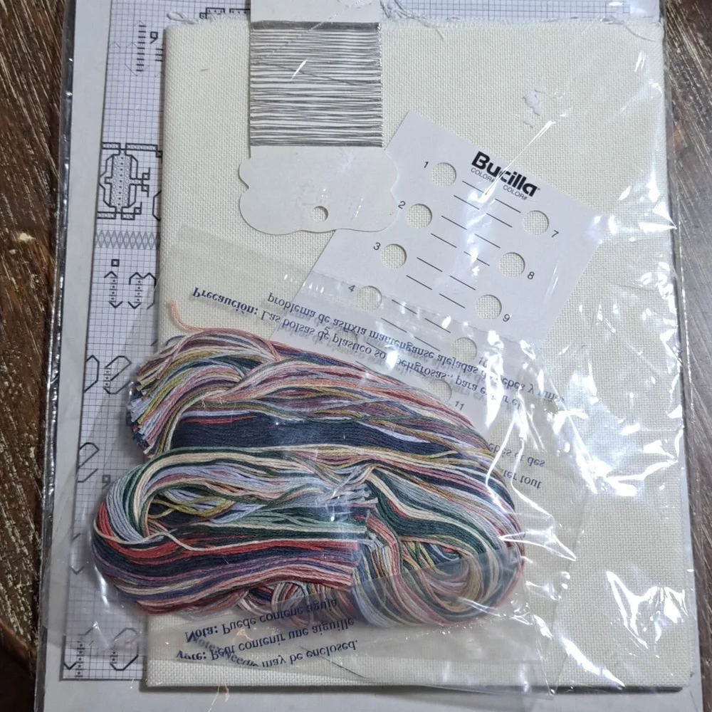 Bucilla Plaid Counted Cross Stitch The Lord’s Prayer Cotton 28 Count Ivory USA